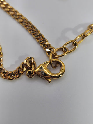 Chanel 2023 Gold-tone Resin Foil CC Pendant Necklace