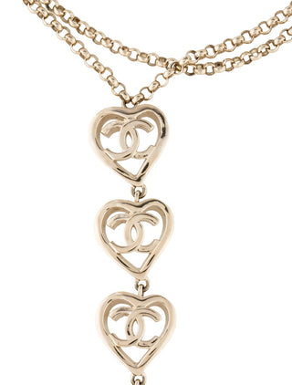 Chanel Gold-tone Interlocking CC Heart Station Bracelet and Ring