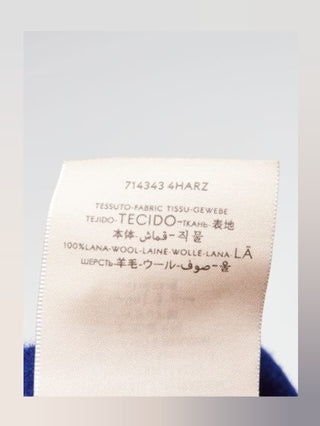 Gucci Blue GG logo charm Wool Beret M sz